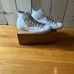 Converse White High-Top Sneakers